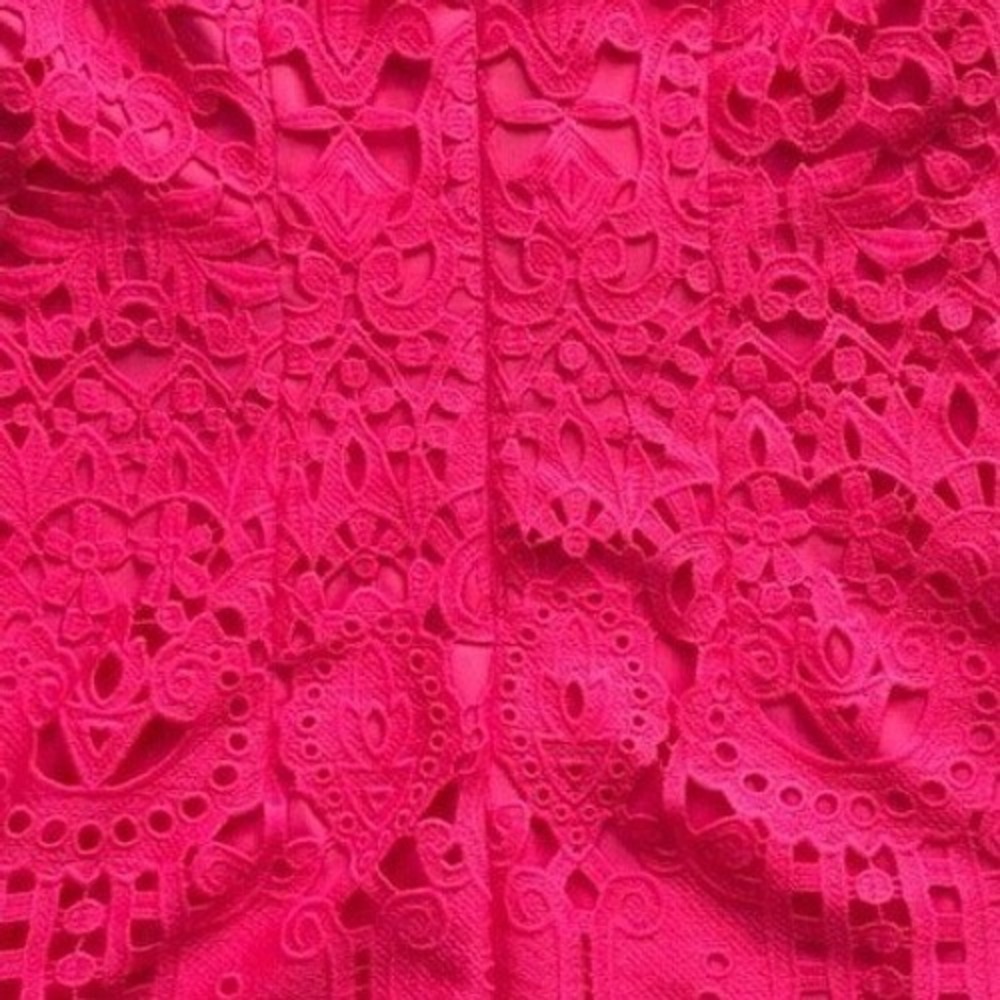 Pink Lace Dress Sleeveless High Neck V-Cutout‎ D3515 Size 4 - Picture 3 of 9